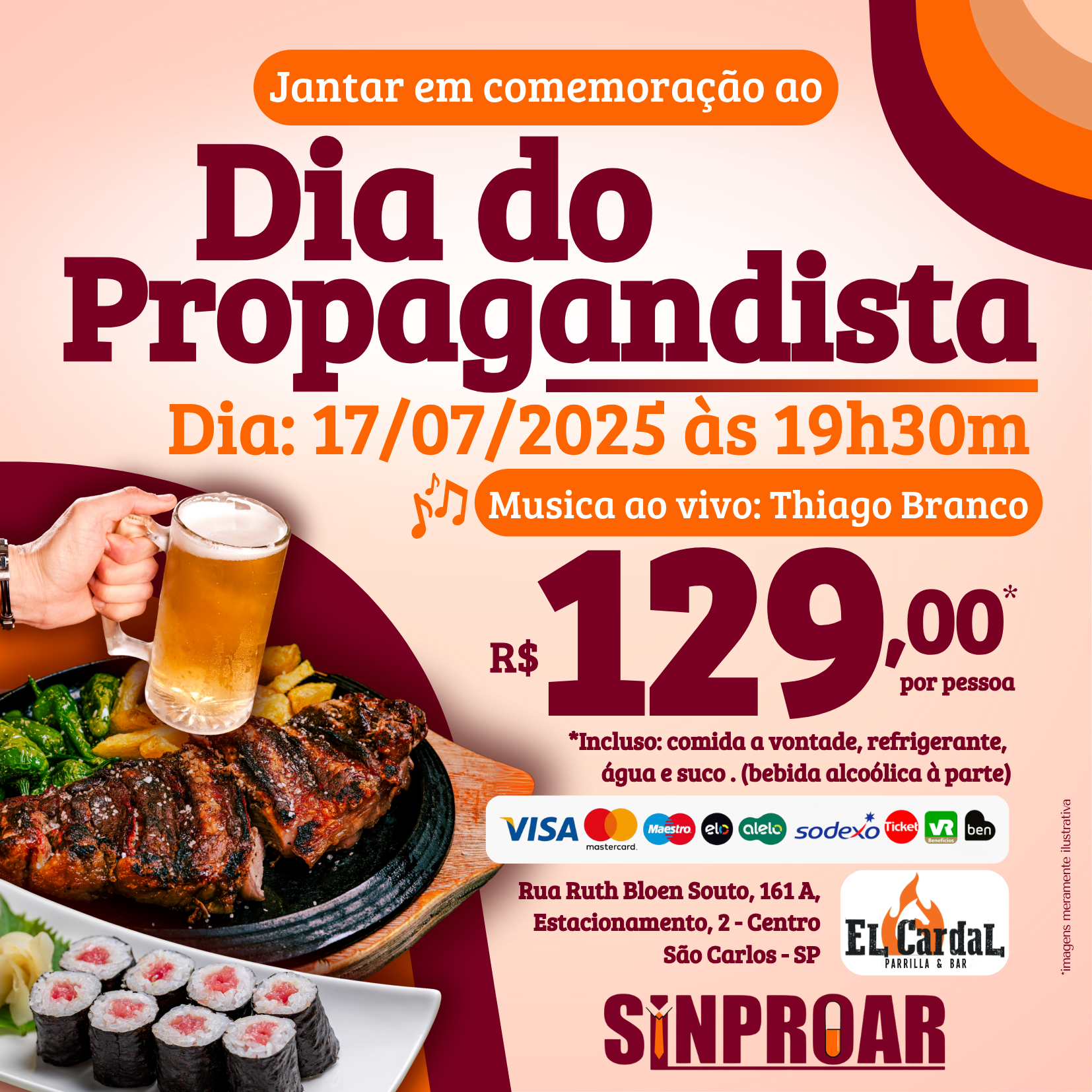 Convite Festa Sinproar 25
